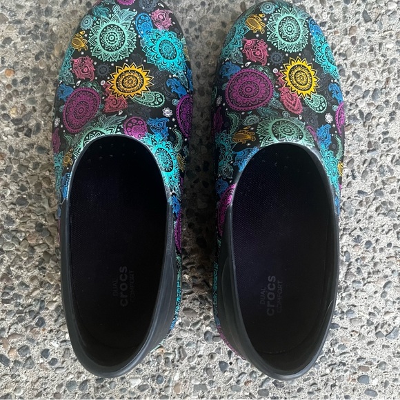 Crocs Clogs Dual Comfort Neria Pro II Women 11 Slip On Paisley Sunburst NWOT - Picture 6 of 10